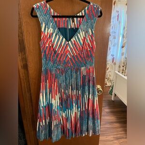 Plenty by Tracy Reese Gallery Row Dress Anthropologie Women's 8 Red/White/Blue